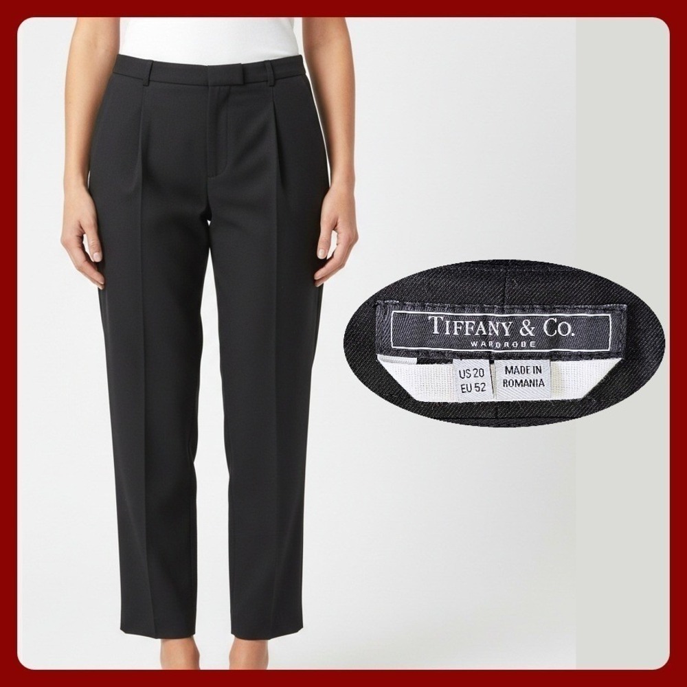 Tiffany & Co Wardrobe Black Dress Trousers Size 20 Plus Size Romania EUC
